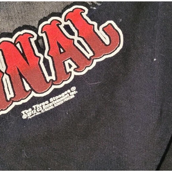 Three Stooges “Stooges of Anarchy” Graphic T-Shirt Men’s Small Black 2012 NWT - Picture 9 of 9